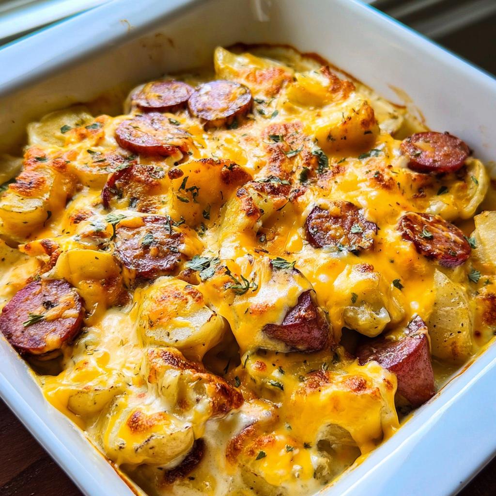 Cheesy Ranch Potatoes & Smoked Sausage - Tasty